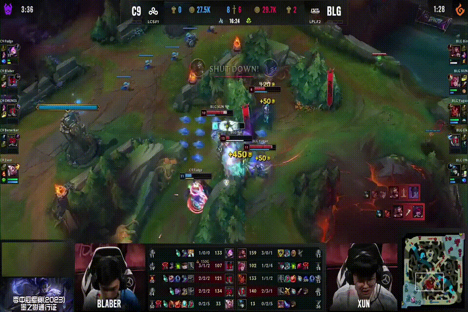 关于C9横扫BLG，Bin绝境逆转的信息